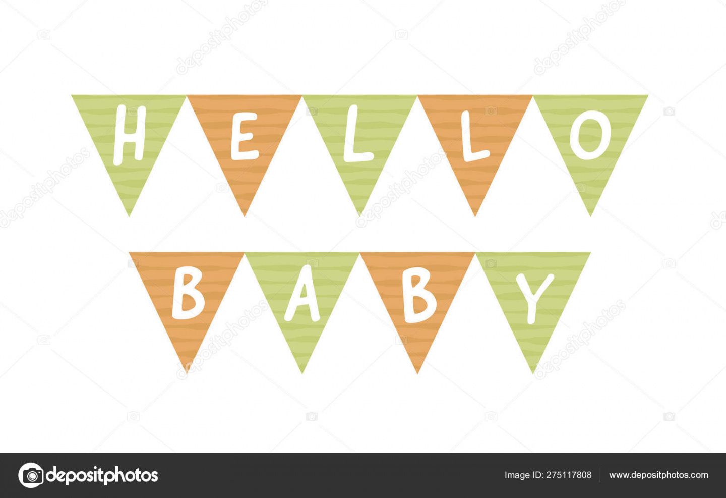 printable vector baby shower banner template scandinavian design elements for  invitation card poster cute triangle badge on rope with text hello baby baby shower banner template doc