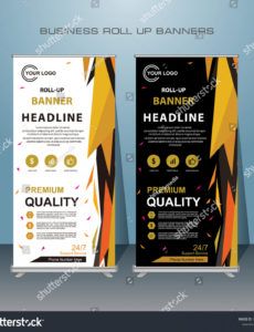 printable vector de stock libre de regalías sobre creative roll standing banner template example