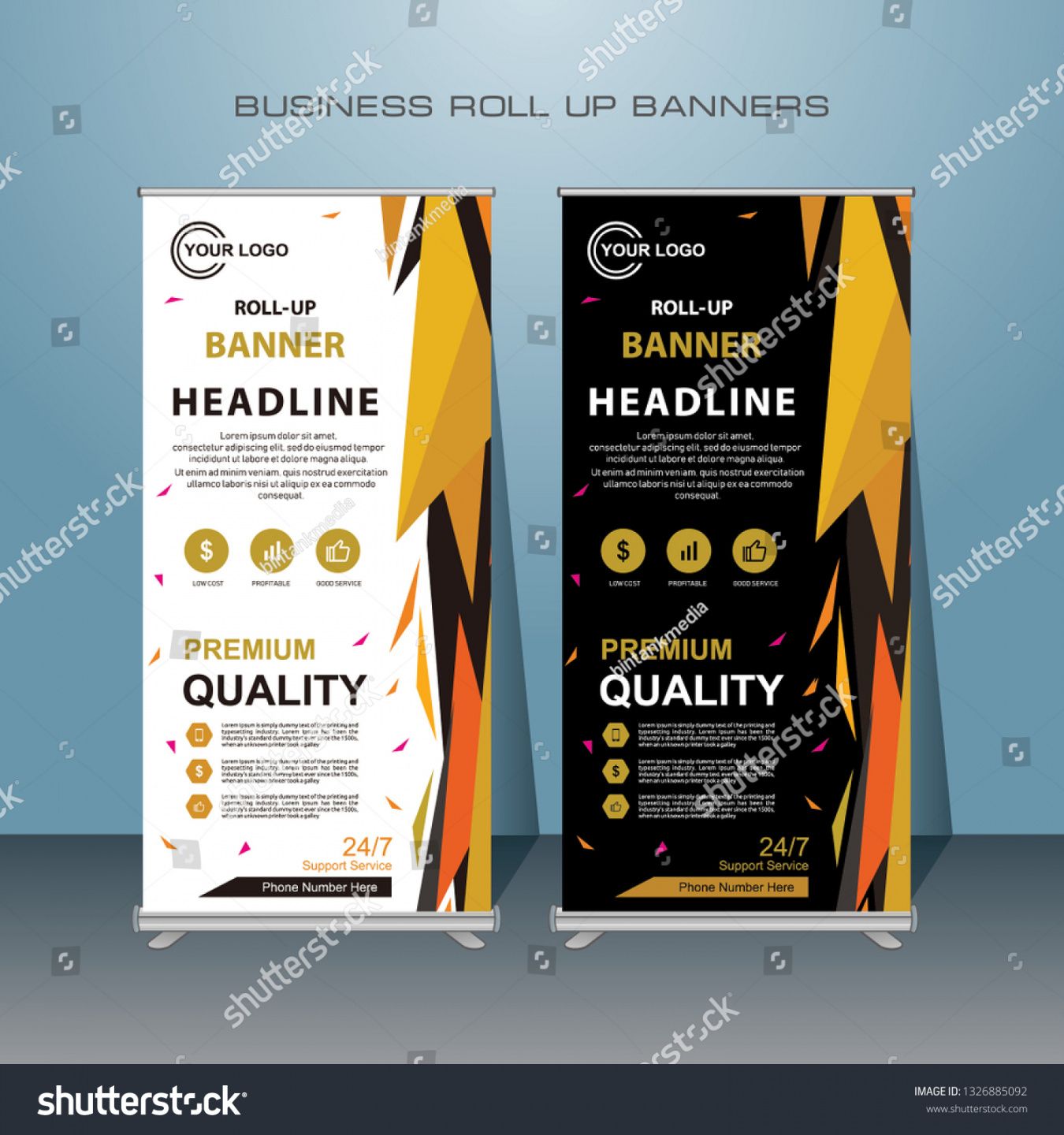 printable vector de stock libre de regalías sobre creative roll standing banner template example