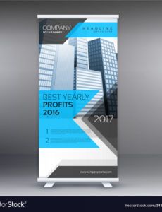 roll up stand banner template layout royalty free vector standing banner template doc