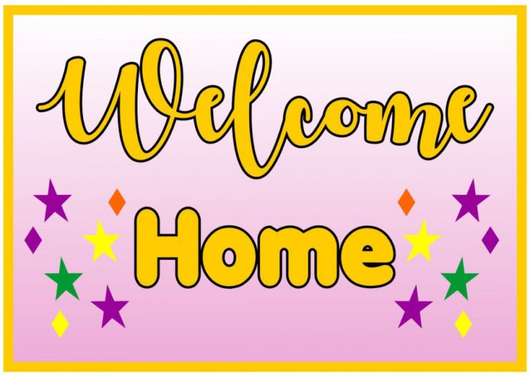 welcome home sign printable pdf free