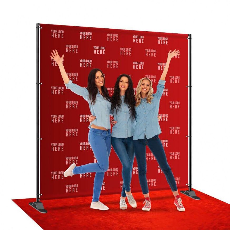 sample 8'x8' step and repeat red carpet banner template excel
