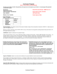 sample curriculum proposal  purdue university calumet curriculum proposal template doc