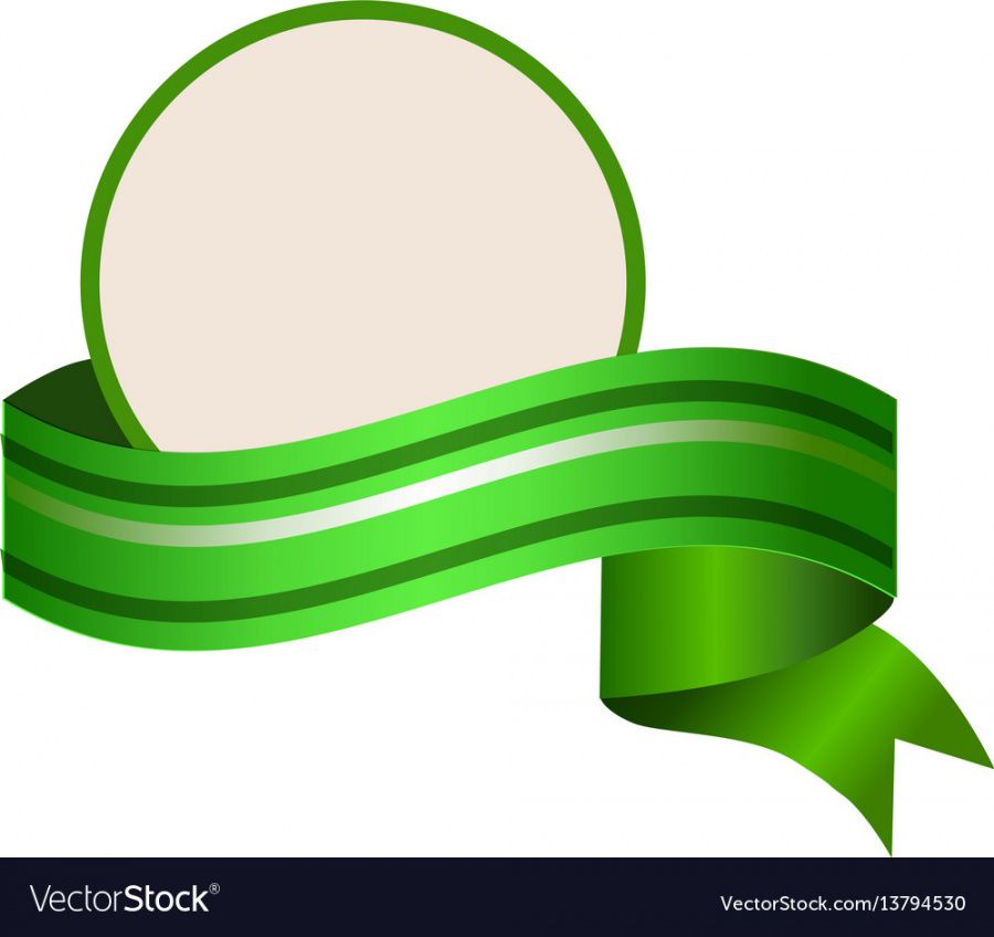 sample empty round template wuth relistic green banner vector image round banner template doc
