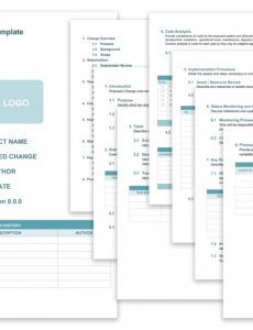 sample free change management templates  smartsheet change proposal template example