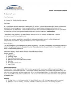 sample sample telecommute proposal telecommuting proposal template pdf