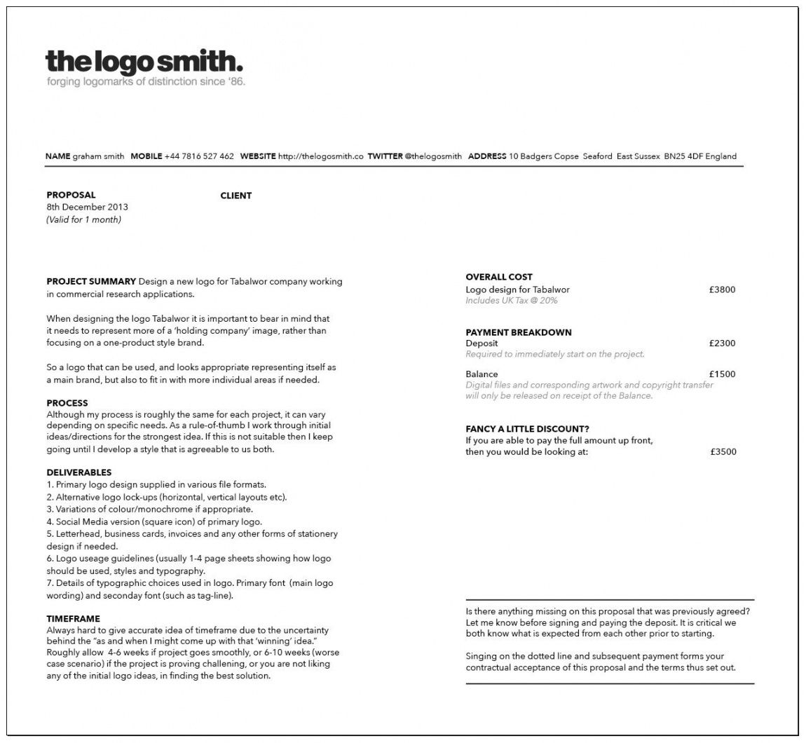 sample template  download logo design proposal pdf bonsai logo design proposal template doc