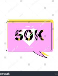 sample vector de stock libre de regalías sobre 50k followers thank you banner template excel