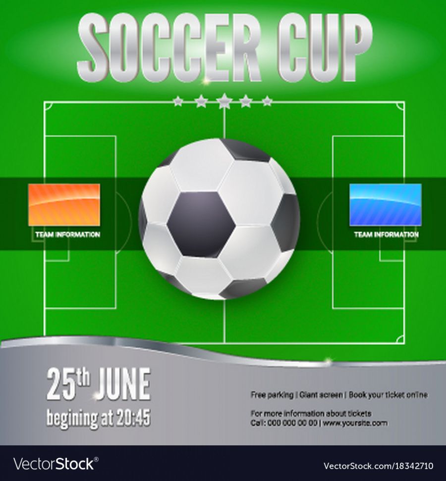 soccer football banner template for game vector image soccer banner template doc