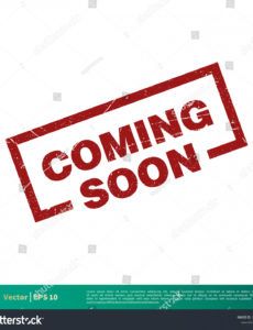 vector de stock libre de regalías sobre red rectangular coming soon banner template word