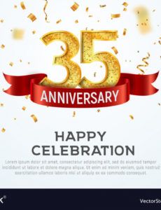 35 years anniversary banner template happy anniversary banner template excel