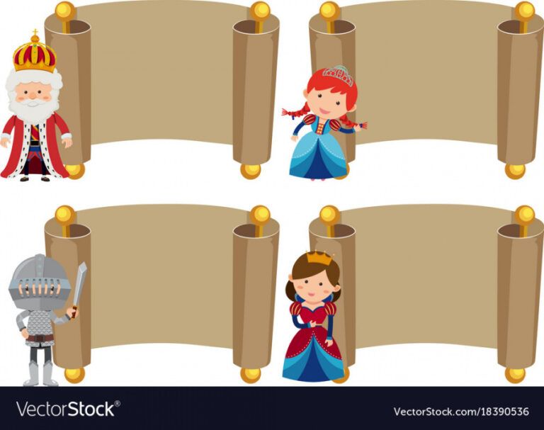 Download Editable Banner Templates With Knight And Princess Vector ...