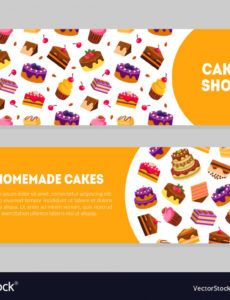 editable cake shop homemade cakes banner templates set vector image cake banner template example