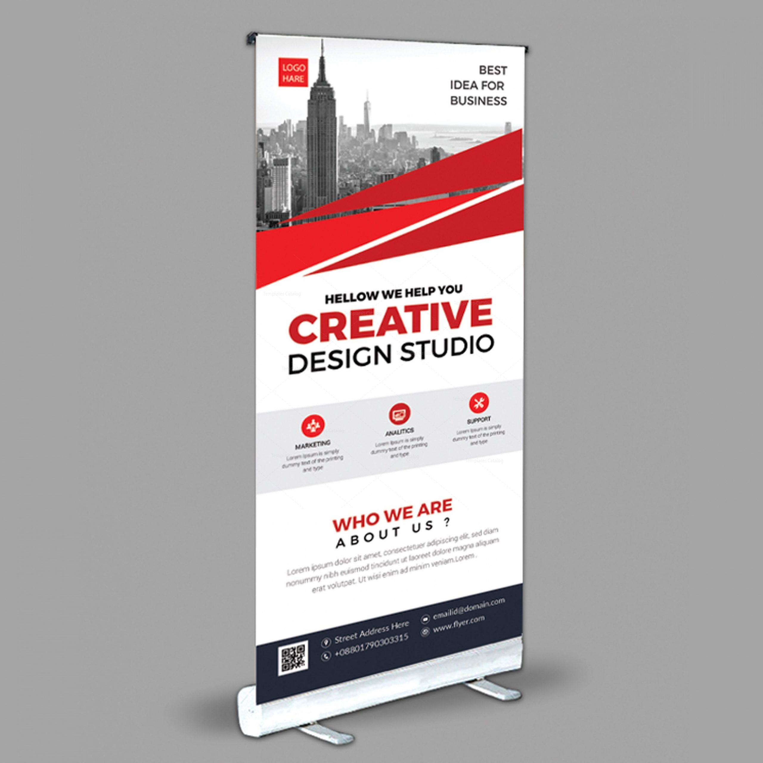 editable creative rollup banner design template 001971 pop up banner design template