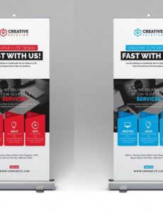 editable stylish rollup banner template pop up banner design template word