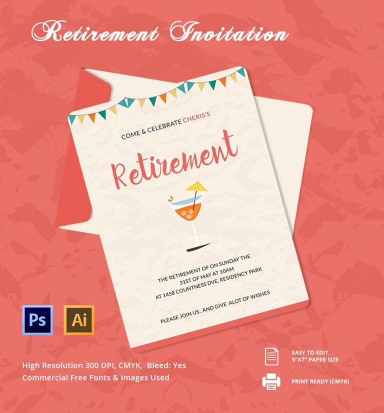 Editable Template Retirement Banner Template Happy Retirement