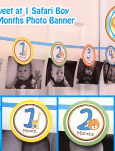 free first birthday photo banner template  best happy birthday first birthday photo banner template example
