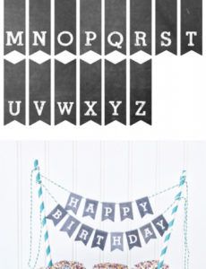 free printable chalkboard letters cake bunting  yellowblissroad cake banner template