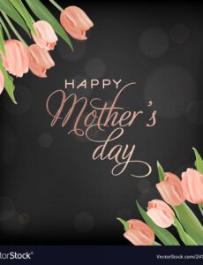 mothers day banner template with tulips flowers vector image mothers day banner template word