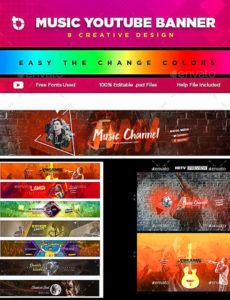 music youtube banner template  free download music youtube banner template doc