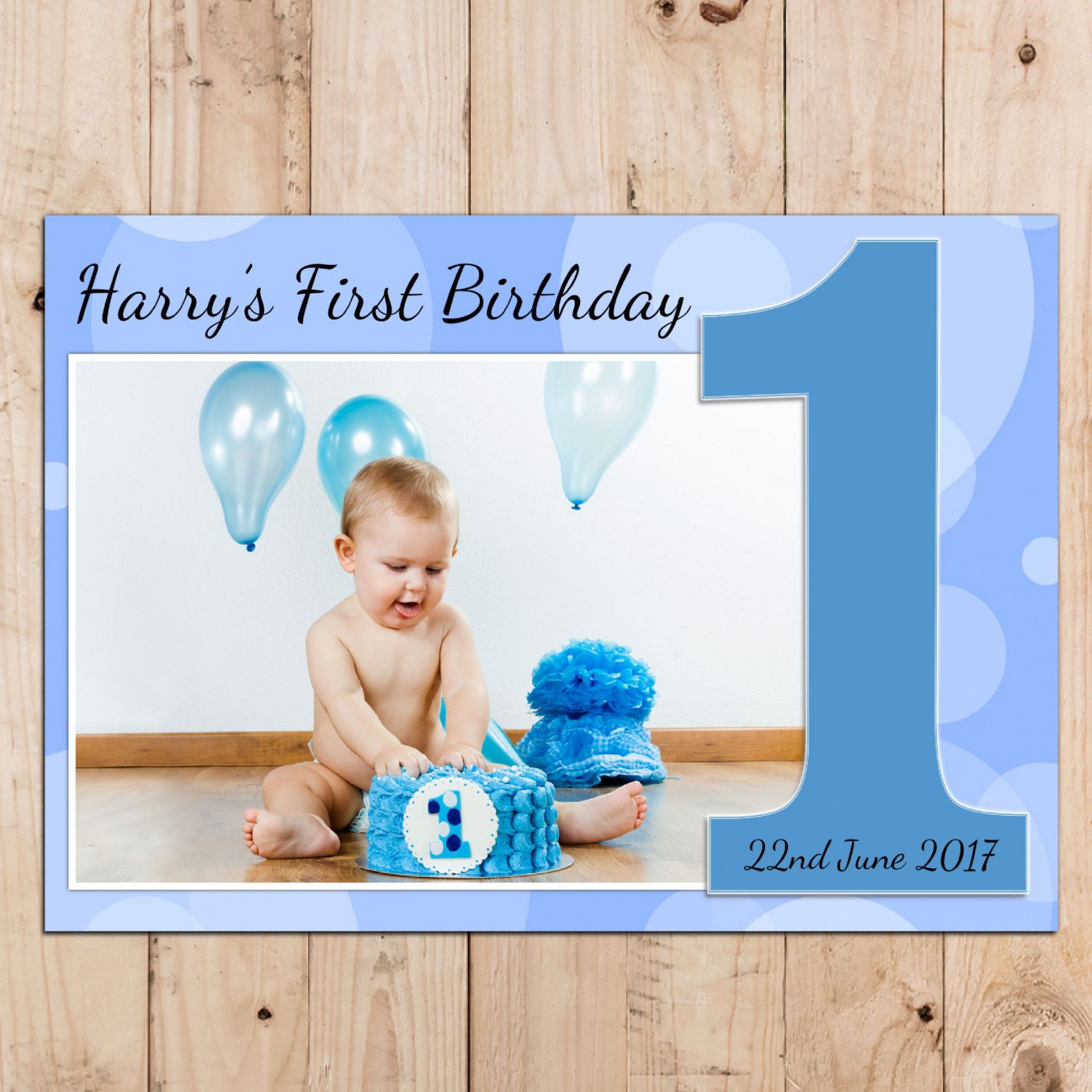 personalised boys 1st first happy birthday party photo banner poster n75 first birthday photo banner template pdf