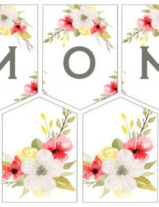 printable mother&amp;#039;s day banner printable  paper trail design mothers day banner template example