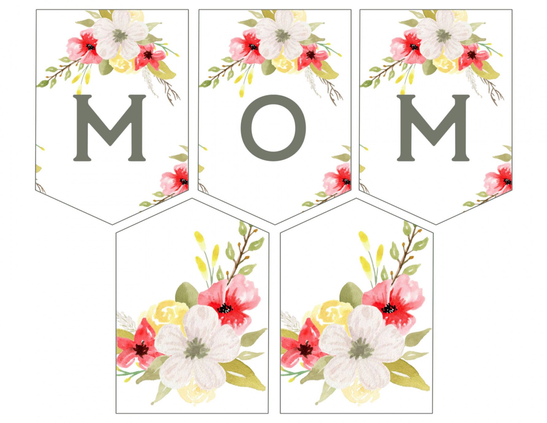 printable mother&amp;#039;s day banner printable  paper trail design mothers day banner template example