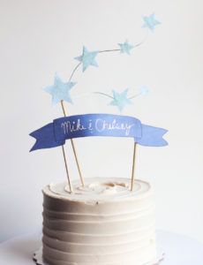 printable star and banner cake topper with free printables cake banner template excel