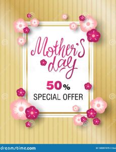 printable template design sale banner for happy mothers day stock mothers day banner template