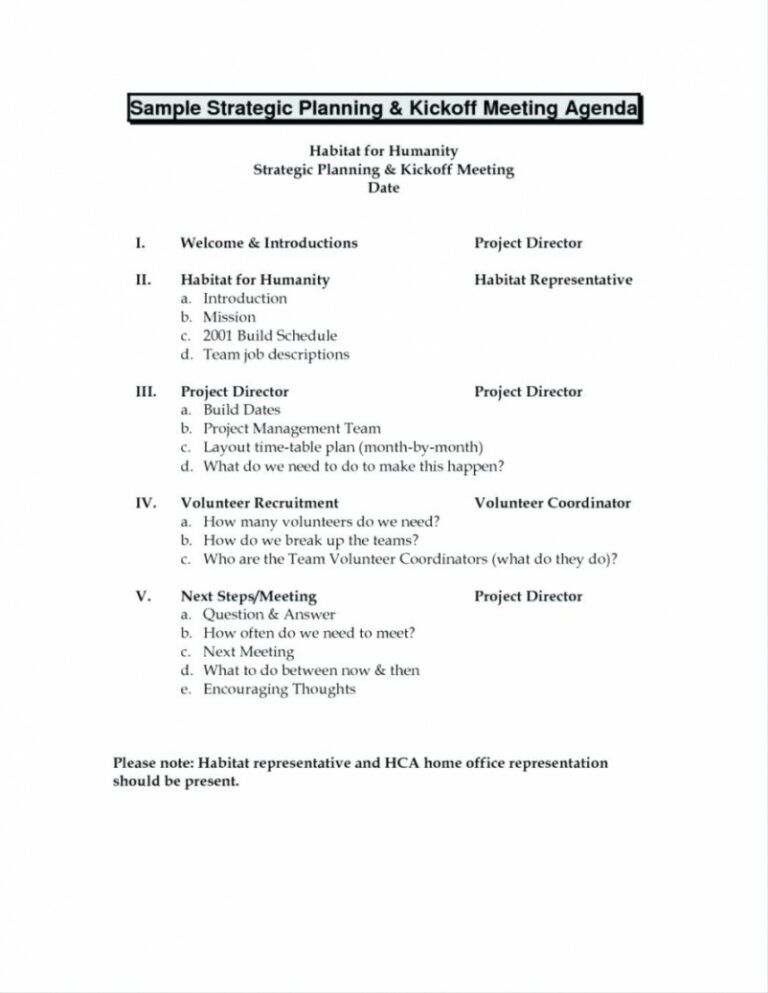 Project Kickoff Meeting Template