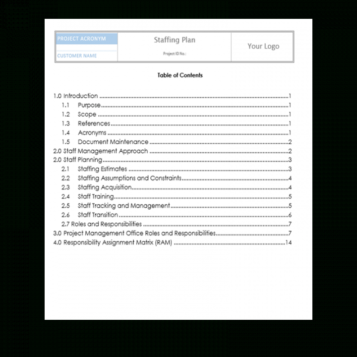 All Templates Templates Pmo Staffing Management Plan ...