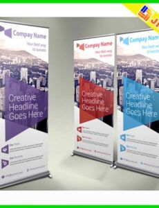 editable 20 creative vertical banner design ideas  vendor booth trade show banner template excel