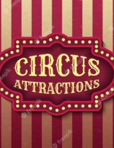 editable circus attraction template of stock banner brightly circus banner template pdf