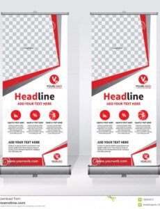 editable roll up banner design template vertical abstract pull up banner design template doc