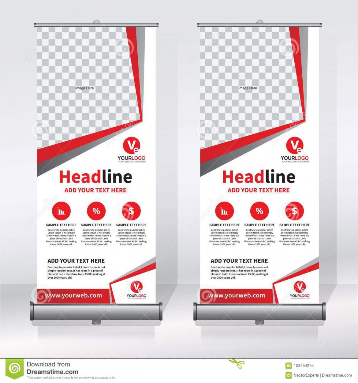 editable roll up banner design template vertical abstract pull up banner design template doc