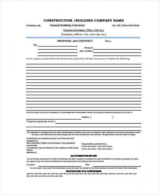 free 9 proposal contract templates  pdf doc  free &amp; premium proposal contract template excel