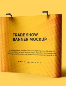 free trade show banner mockup psd template  mockup den trade show banner template