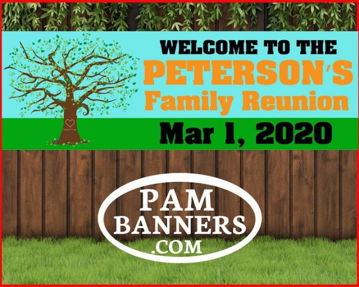 large family reunion banner and signs 6x2 with grommets  etsy family reunion banner template