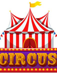 printable a circus banner on white background 294934 vector art at circus banner template example