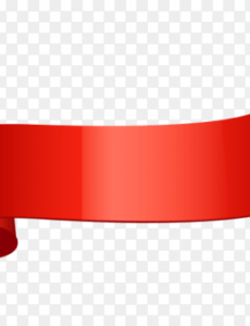 printable red curved ribbon banner on transparent background png curved banner template pdf