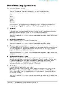 sample contract manufacturing proposal template proposal contract template word