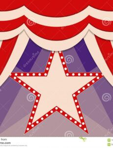 sample poster template with retro star circus banner design for circus banner template doc