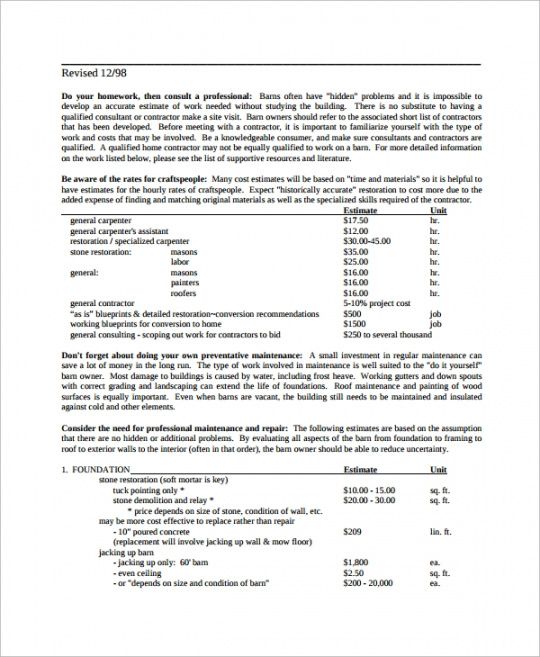 editable free 8 sample remodeling estimate templates in ms word  pdf demolition proposal template word