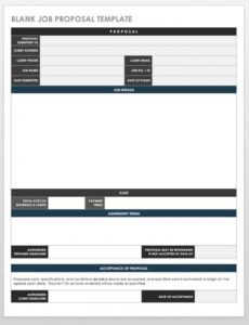 editable free job proposal templates  smartsheet template for job proposal doc