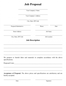 editable job proposal template download printable pdf  templateroller template for job proposal word