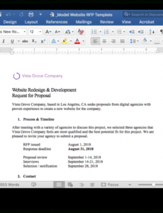 editable website request for proposal rfp template  urban insight website build proposal template word