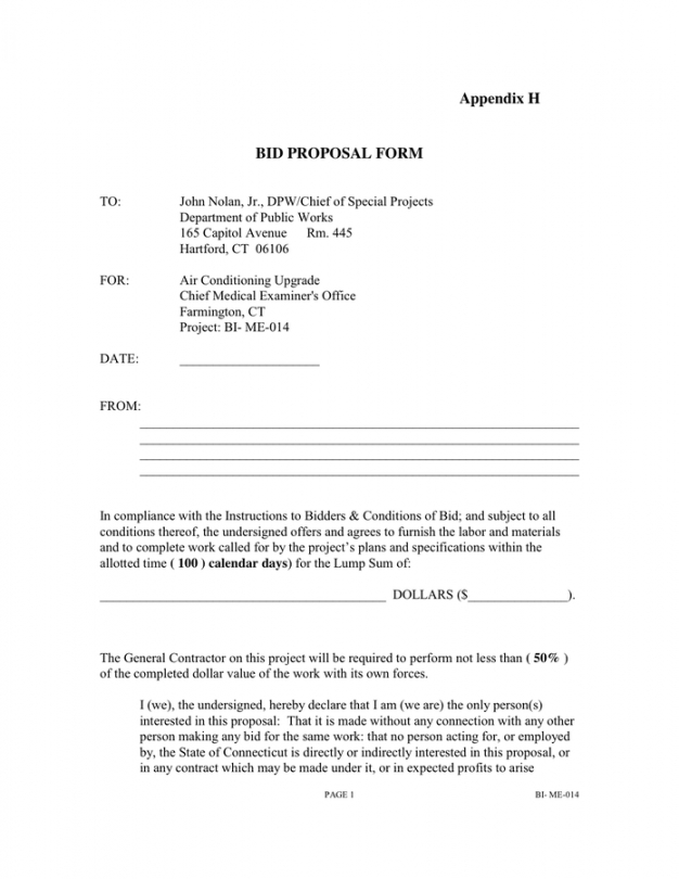 free bid proposal form in word and pdf formats medical project proposal template example