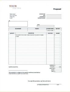 free contractor forms  wecanfixhealthcare adams proposal template example