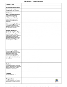 free printable sunday school lessons for teens  free classroom proposal template pdf