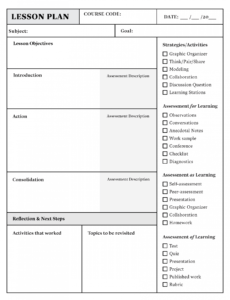 lesson plan template download in word or pdf  top hat classroom proposal template